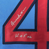 Camiseta de béisbol azul de San Luis del Salón de la Fama 06 autografiada/firmada por Bruce Sutter (JSA COA)