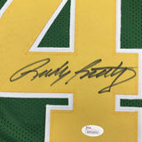 Autographed/Signed Rudy Ruettiger Notre Dame Green College Football Jersey JSA COA