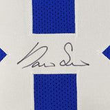 Autographed/Signed Darius Slayton New York Blue Football Jersey JSA COA