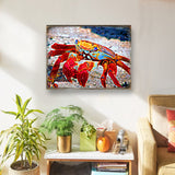 Crab Wood Wooden Coastal Wall Art by Nature Wonders - Coastal Sea-Life Decor - 95265B