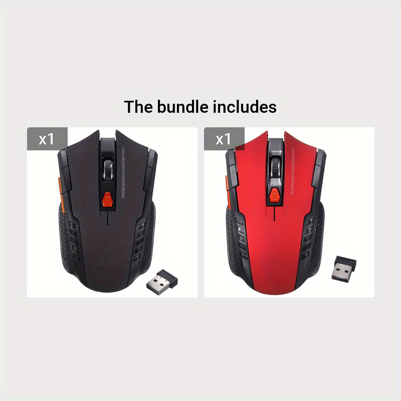 Souris de jeu sans fil ConnectFit 2,4 GHz avec récepteur USB – Compatible avec Windows 7/2000/XP/Vista, idéale pour les accessoires PC et ordinateurs portables