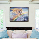 Flight to Aquarius Fantasy Wooden Wall Art by Josephine Wall - Fantasy Decor - 852116-JW