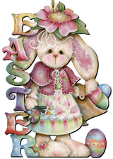 Decoración de puerta de Pascua con conejito de Pascua de Jamie Mills-Price - Decoración de primavera de Pascua - 8457605H