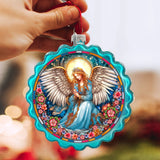 Adorno de cristal con forma de corona de ángel de la sanación de G. Debrekht - Decoración navideña - 759-064