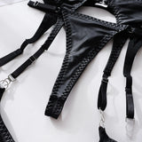 Lingerie Leather Patent Leather Seductive Set - Lootquake