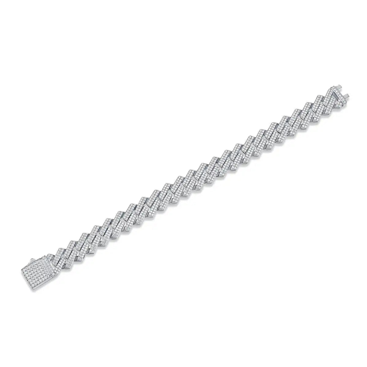 The Keel Luxury Fashion Mossan Diamond S925 Silver Bracelet Rivaling Natural Diamonds - Lootquake