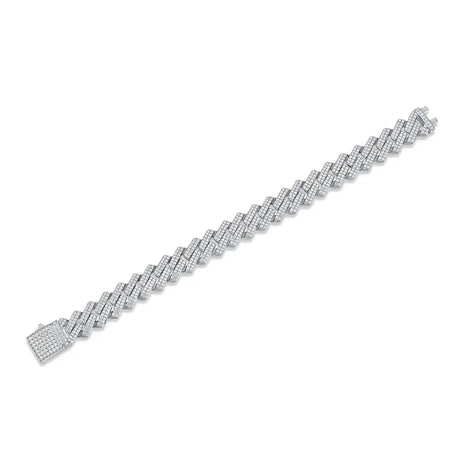The Keel Luxury Fashion Mossan Diamond S925 Silver Bracelet Rivaling Natural Diamonds - Lootquake