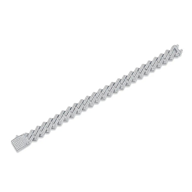 The Keel Luxury Fashion Mossan Diamond S925 Silver Bracelet Rivaling Natural Diamonds - Lootquake