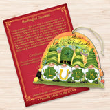 Adornos de madera de gnomos de San Patricio de Susan Winget - Decoración celta - 8471110-SW