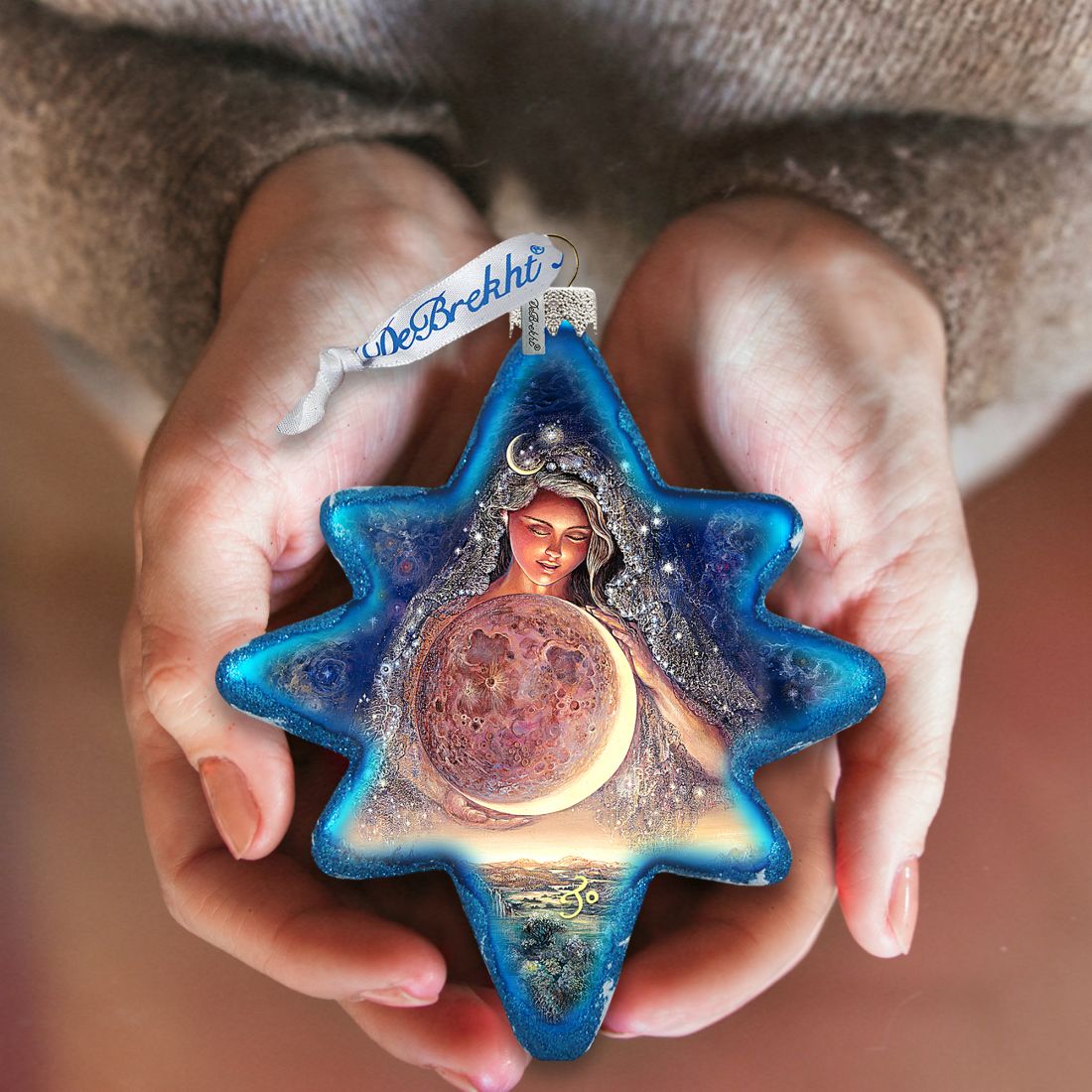 Adorno de cristal de la Diosa de la Luna de Josephine Wall - Decoración navideña - 755-406-JW