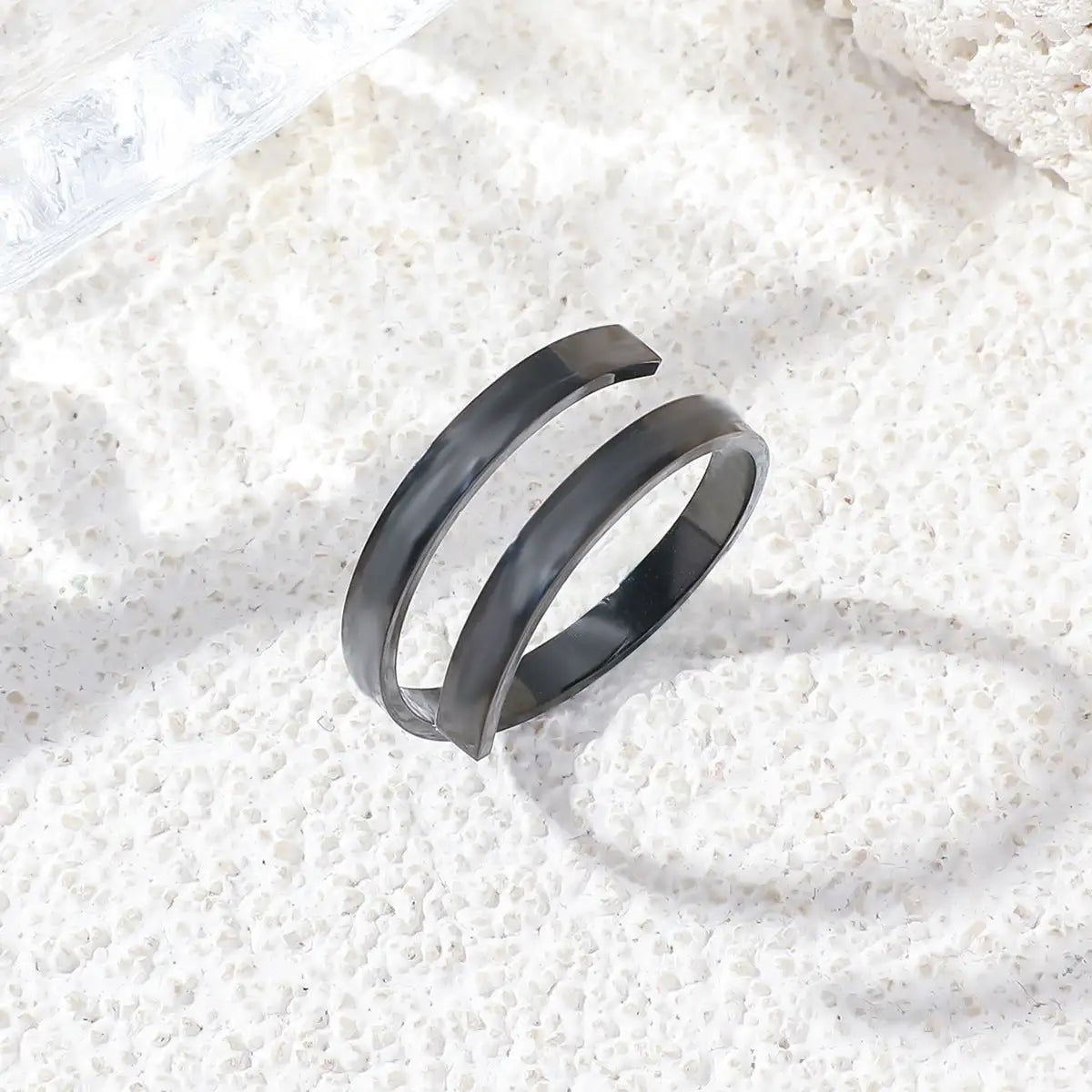 Design Titanium Steel Cross Open Adjustable Ring - Lootquake