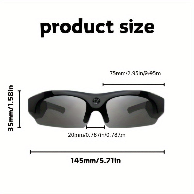1080P HD Camera Glasses Smart CamcorderOutdoor Cycling Sports Glasses VideoCamera, Long Battery, Smart Glasses For Biking, Fishing, Travelling
