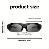 1080P HD Camera Glasses Smart CamcorderOutdoor Cycling Sports Glasses VideoCamera, Long Battery, Smart Glasses For Biking, Fishing, Travelling