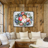 Floral Composition Rustic Wooden Wall Art by G. DeBrekht - Floral Ornamental Decor - 85102B