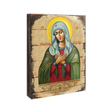 Icono sagrado ortodoxo religioso de madera bañado en oro de la Madre de Dios de la Ternura - Decoración inspiradora - 85012