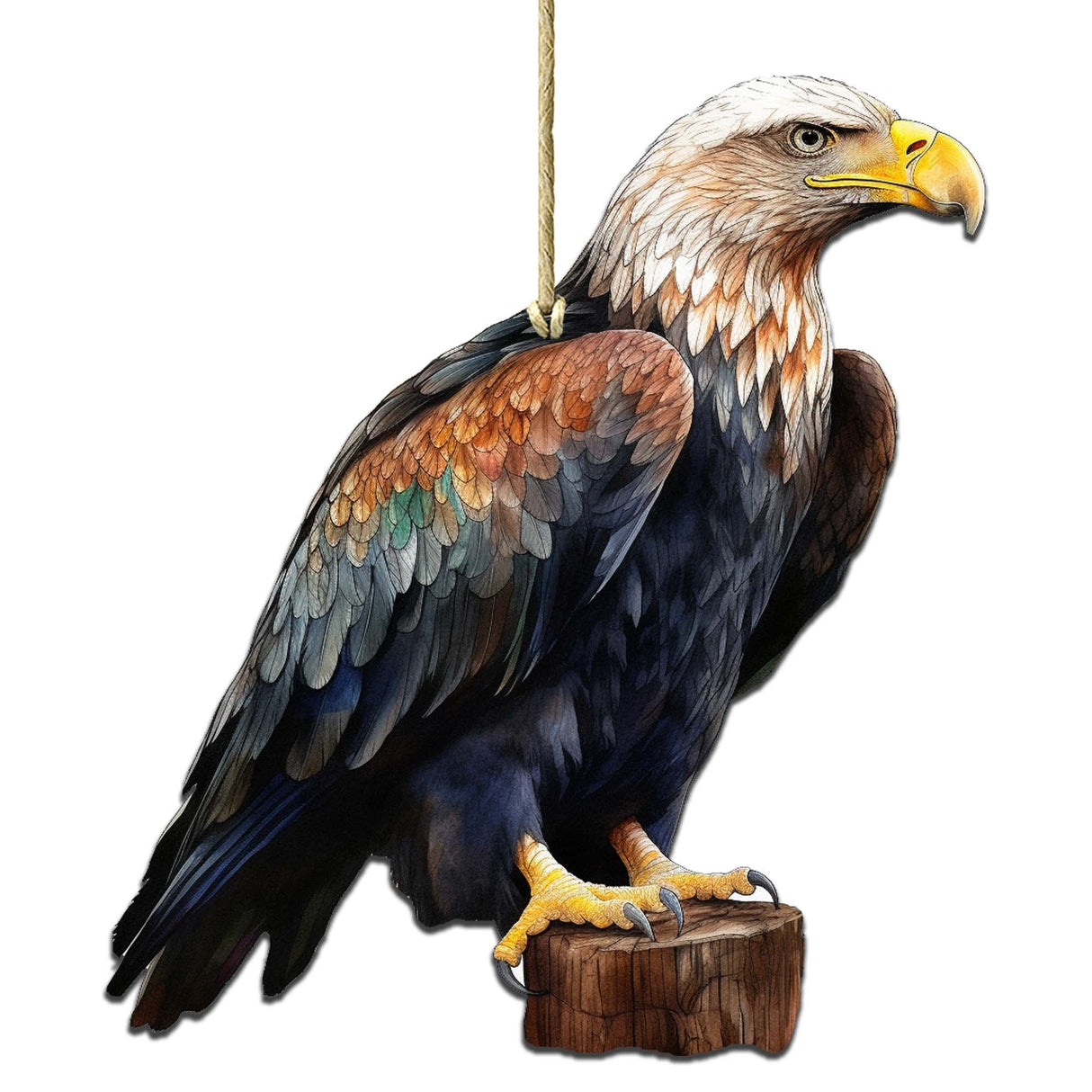 Bald Eagle Charm Wooden Ornaments by G.Debrekht - Wildlife Holiday Decor - 8710101-4