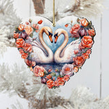 Adornos de madera con diseño de cisnes de G. DeBrekht: Decoración familiar para niños - 8611038