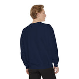 Customizable Unisex Garment-Dyed Sweatshirt, Personalized Gift, Cozy Streetwear, Casual Outfit, Unique Design Sweatshirt