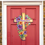 Personalized Garden Serenity Cross Holiday Door Decor by G. Debrekht - Easter Spring Decor - 8688168HC