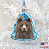 Bear Face Mercury Glass Ornament by G. DeBrekht - Wildlife Holiday Decor - 771056
