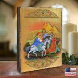 Flight to Egypt Wooden Gold Plated Religious Orthodox Sacred Icon - Inspirational Icon Decor - 85016