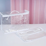 Bolsa de maquillaje de viaje de PVC transparente (1 unidad o 2 unidades), impermeable, para viajes, portátil, para guardar mantas y colchas.