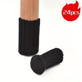 Juego de 24 protectores de lana elásticos para patas de mesa y silla, antideslizantes, para muebles, diámetro desde 0,5 cm.
