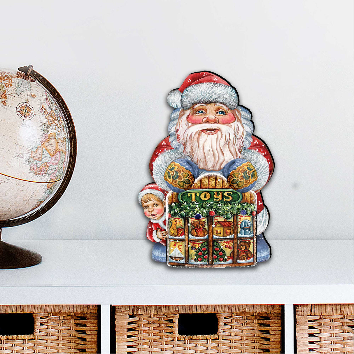 Decoración navideña para puerta de juguetería de Papá Noel por G. DeBrekht - Decoración navideña de Papá Noel y muñeco de nieve - 8119172H