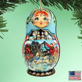 Troyka Horse Ride Matreshka Wooden Ornaments by G. DeBrekht - Christmas Decor - 8115225