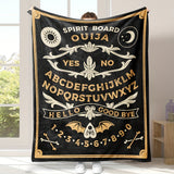 1pc Ouija Spirit Board Design Throw Blanket, Polyester Digital Print, Charming Style, Perfect Birthday Gift, Cozy Nap Blanket