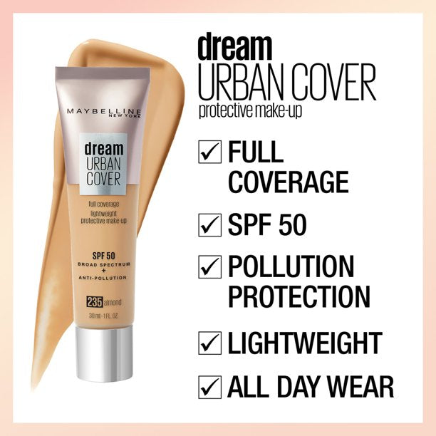 MAYBELLINE Dream Urban Flawless Coverage Foundation, SPF 50