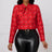 Ladies' Fashionable And Elegant Printed Polka Dot Solid Color Long Sleeved Shirt Top With Elegant Orientation - Lootquake