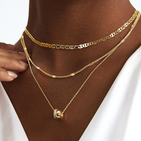 Necklace Zircon-laid Necklace Suit Women - Lootquake