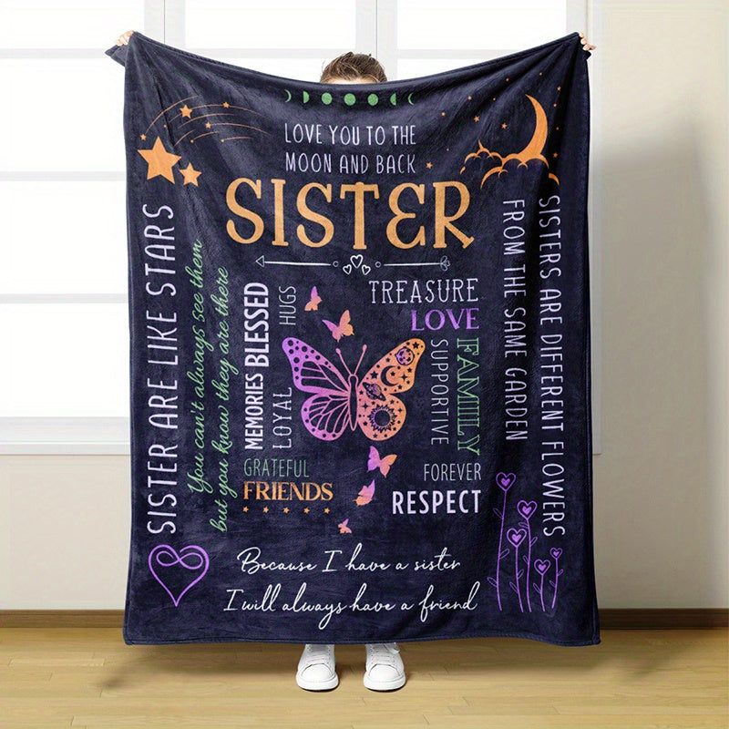 Manta de sobre cálida y supersuave, con impresión de alta definición, ideal como regalo para hermanas, de franela, ideal para la siesta en la oficina y con aire acondicionado.