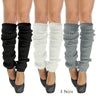 3 pares de calentadores de piernas de punto acanalado, calcetines largos informales de moda para invierno, térmicos, estilo JK, para mujeres y niñas.