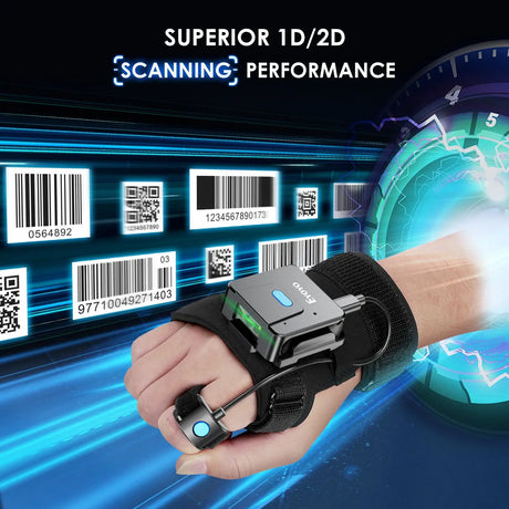 Portable Two-dimensional Wrist Barcode Scanner Gloves Bluetooth Scanner - Lootquake