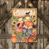Happy Harvest Halloween Couple Door Decor by Susan Winget - Thanksgiving Halloween Decor - 8471203H-SW