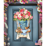 Peony Bouquet Easter Door Dcor by Susan Winget - Easter Spring Decoration - 8471302H-SW