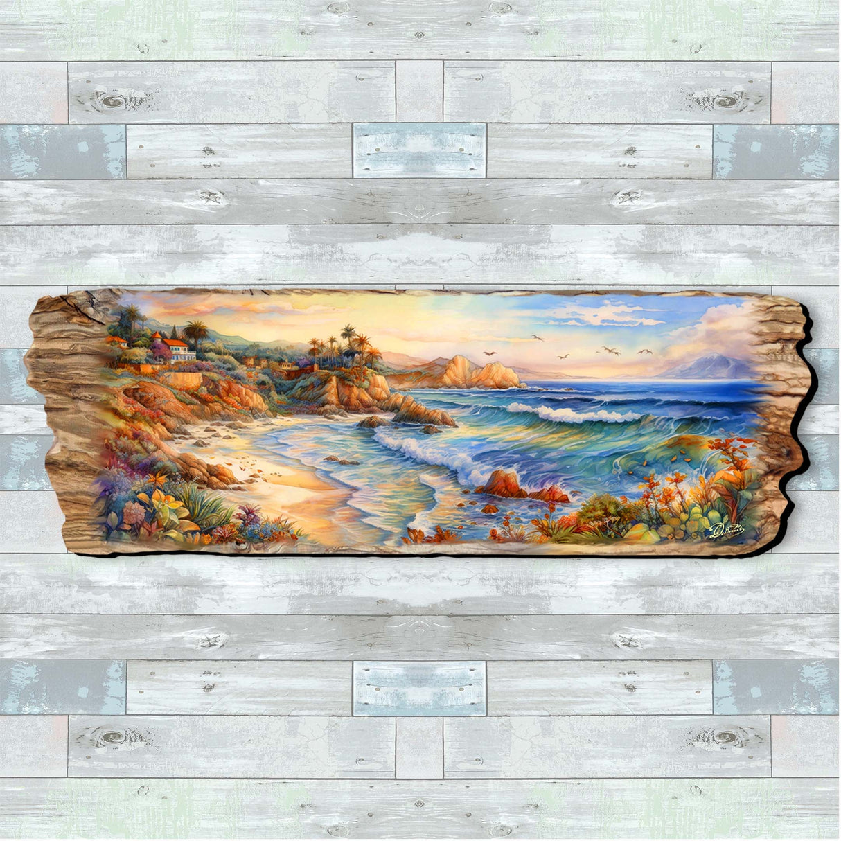 Coastal View Wooden Wall Art by G. DeBrekht Coastal Décor - 8491101W