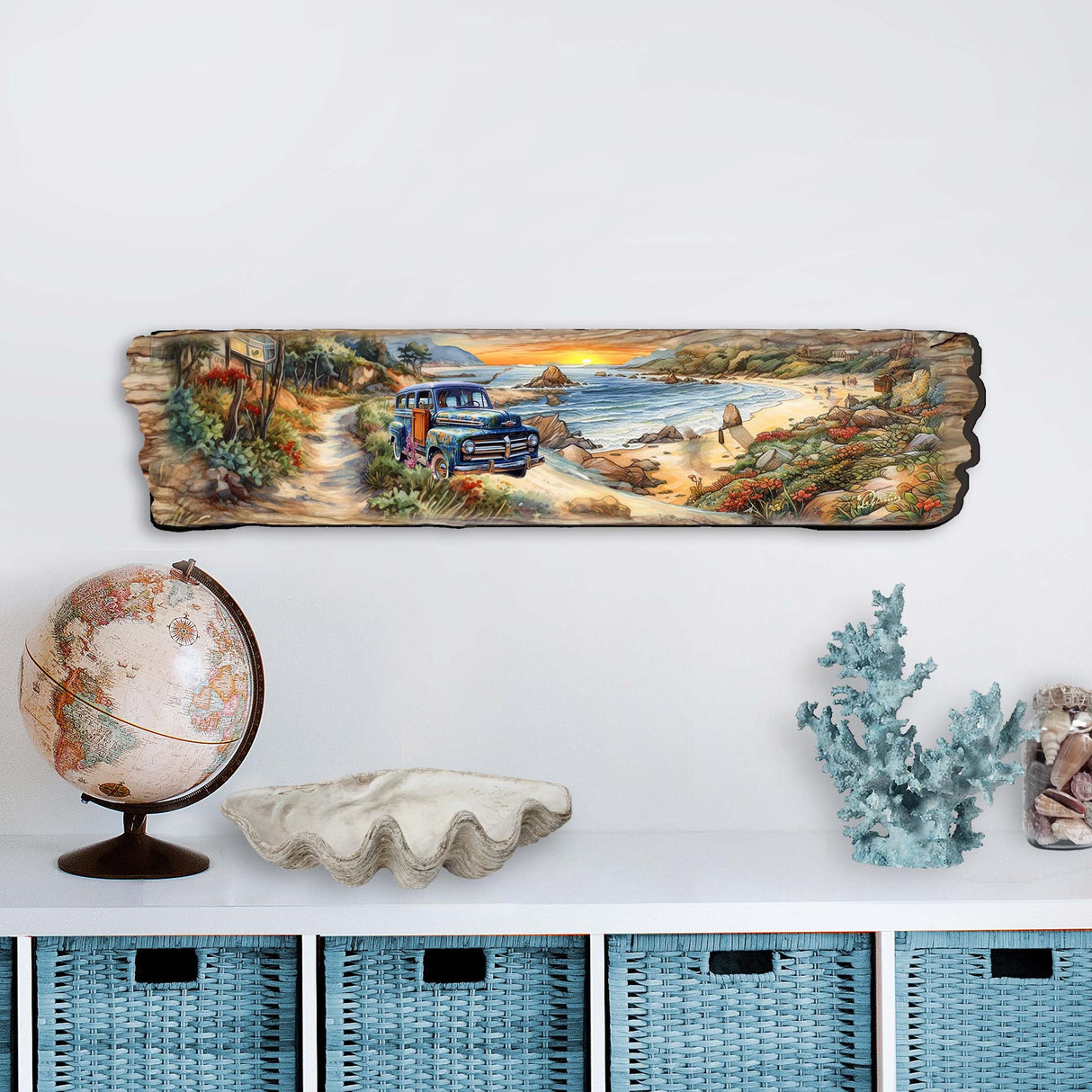 Coastal Sunrise Wooden Wall Art by G. DeBrekht Coastal Décor - 8491111W