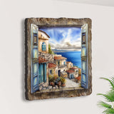Coastal Town Window Wall Art by G. DeBrekht Coastal Décor - 8492107W