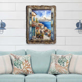 Coastal Town Window Wall Art by G. DeBrekht Coastal Décor - 8492107W