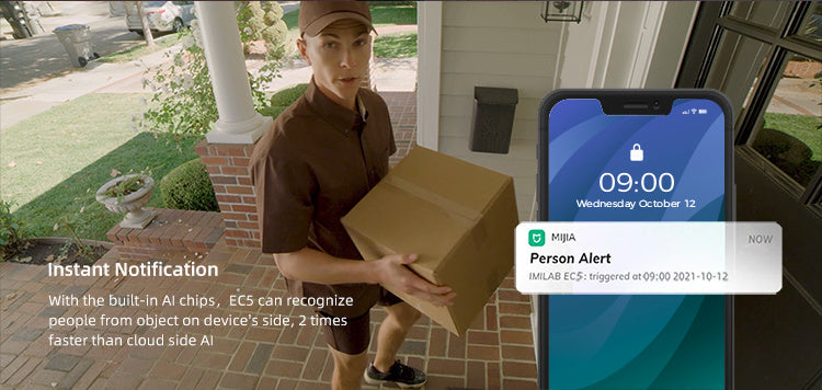 IMILAB EC5 Outdoor WiFi Security Camera - 2K Video, MiHome App Compatible