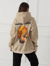 Women's Fashionable Casual Printed Long Sleeved Sweatshirt - Lootquake