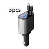 Metal Car Charger 100W Super Fast Charging Car Cigarette Lighter USB And TYPE-C Adapter - Lootquake