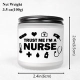 1pc Lavender Scented Candle 5.3oz - "Trust Me, I'm a Nurse" Design with Medical Symbols | Heartfelt Gift for Nurses, Nurse Appreciation, Graduation, Birthdays, Christmas | Soy Wax, Glass Container