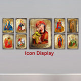 Icono religioso cristiano sagrado de madera bañado en oro de La Última Cena - Decoración inspiradora - 85070