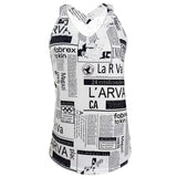 Ladies' V-neck Casual Retro Newspaper Drawing Printed Camisole Vest - Lootquake