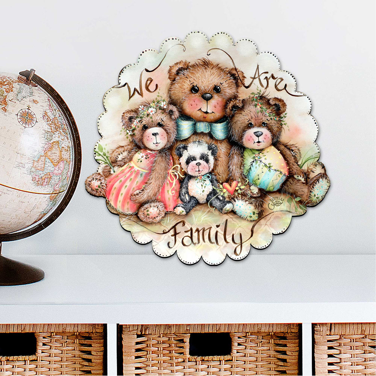 Decoración navideña para puerta "Somos Familia Osos" de Jamie Mills-Price - Decoración navideña - 8457703H
