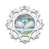 Colgante de puerta con forma de cisnes enamorados y copos de nieve de G. DeBrekht - Decoración infantil Love Family - 8173433H